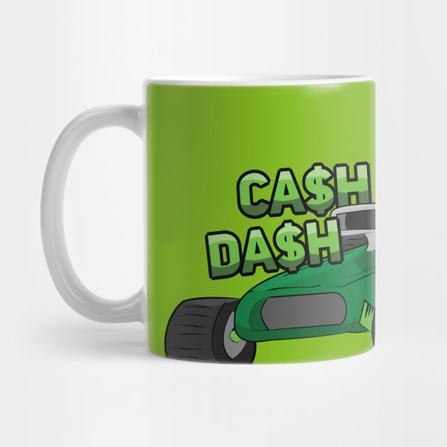 "Cash Dash" Green Dune Buggy Cartoon Beach Buggy by Dad n Son Designs